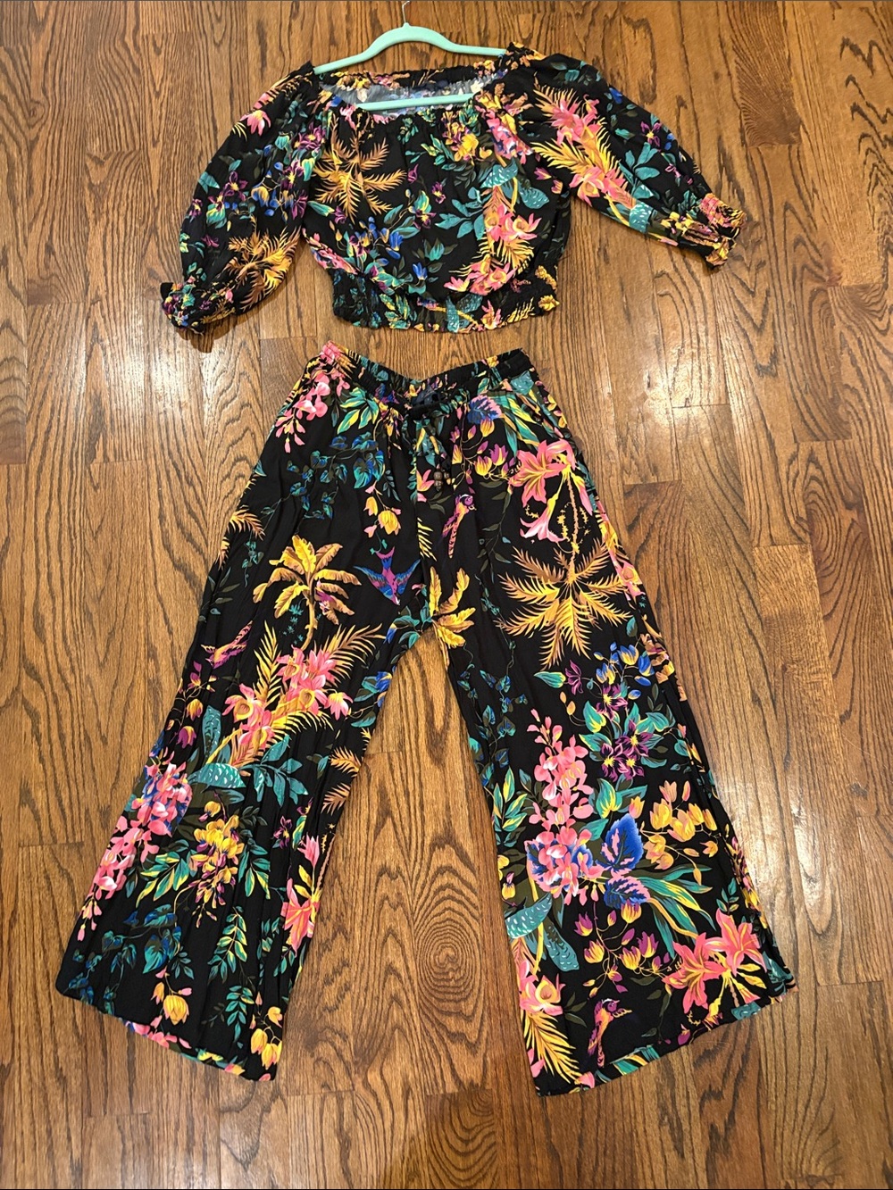 RACHEL, Rachel Roy, Tropical Floral Pant (small) and Top (medium) Set